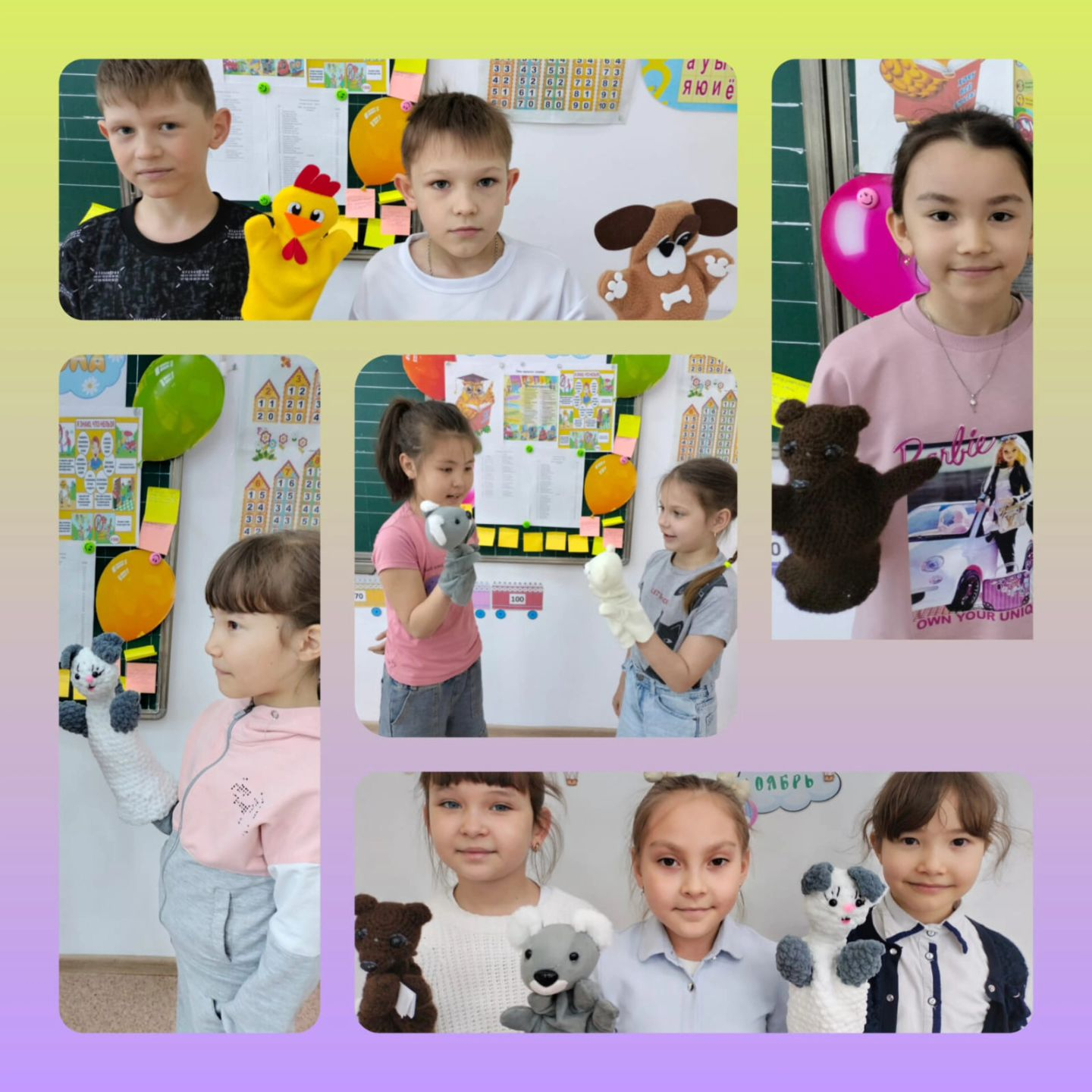 Занятия в летней школе, для обучающихся 1-2 классов, проходят в игровой форме. Одной из таких форм является кукольный театр.