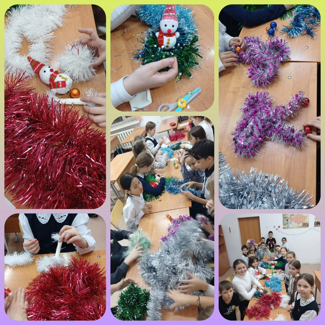 2024 жылғы 30 желтоқсанда 5Б сыныпта шырша ойыншығын жасау бойынша шығармашылық шеберлік сыныбы өтті.