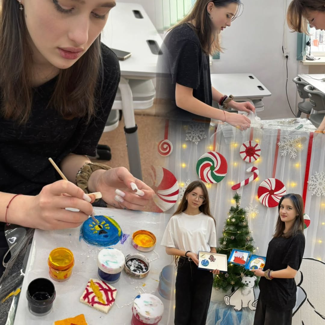 8 Б сыныпта сынып жетекшісі А. Ю. Березина ұлттық стильдегі жаңа жылдық ойыншықтарды тұзды қамырдан жасауға арналған іс-шара өткізді.