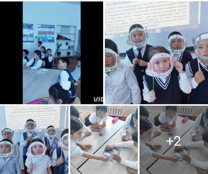 Мектепте 12 сәуір-ғарышкерлер күні аталып өтті.