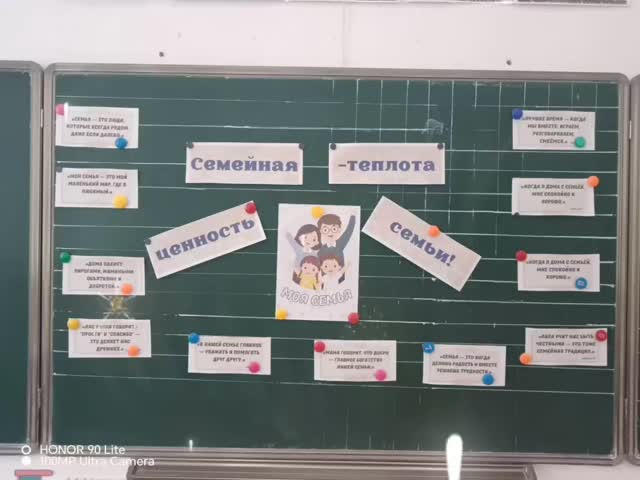 Бұл сынып сағаты отбасының қорғалатын ең құнды қазына екенін түсінуге көмектесті.