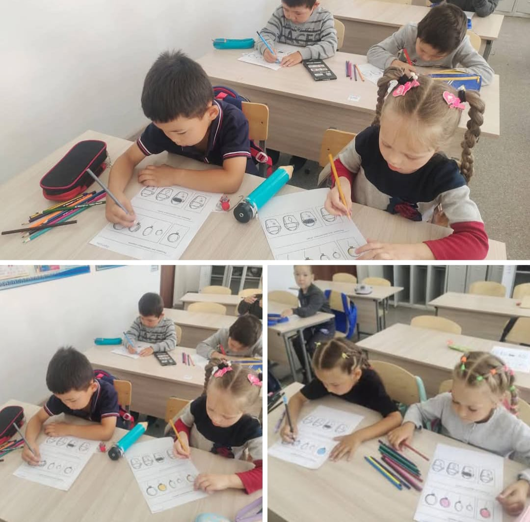 Сегодня дети занимались творчеством,повторяли элементы букв,знакомились с окружающим миром