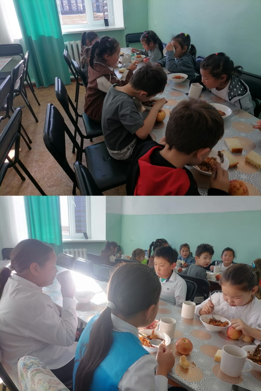 Мектептегі тамақтану сәті