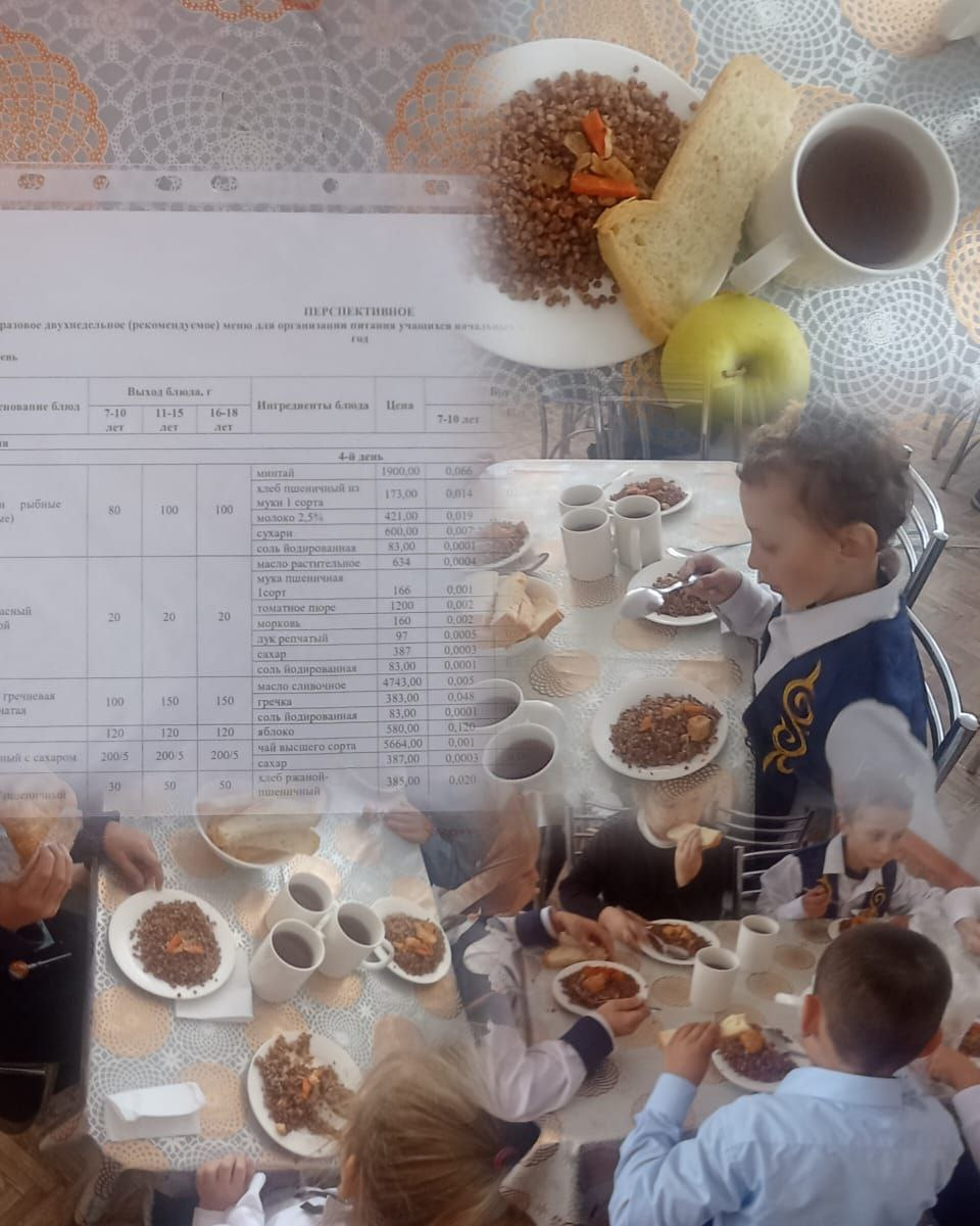 Тамақ мәзірге сай дайындалды. 