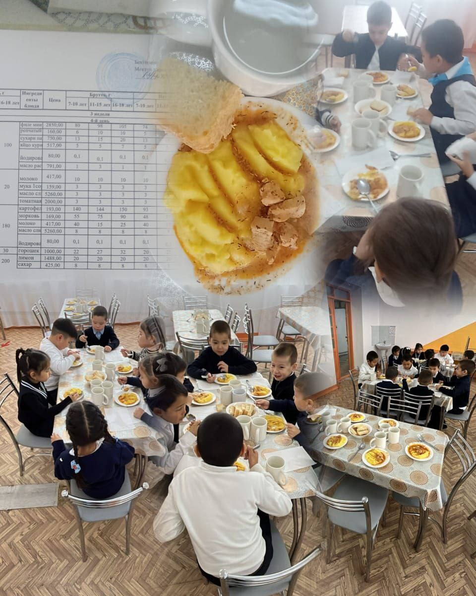 Тамақ мәзірге сай дайындалды.