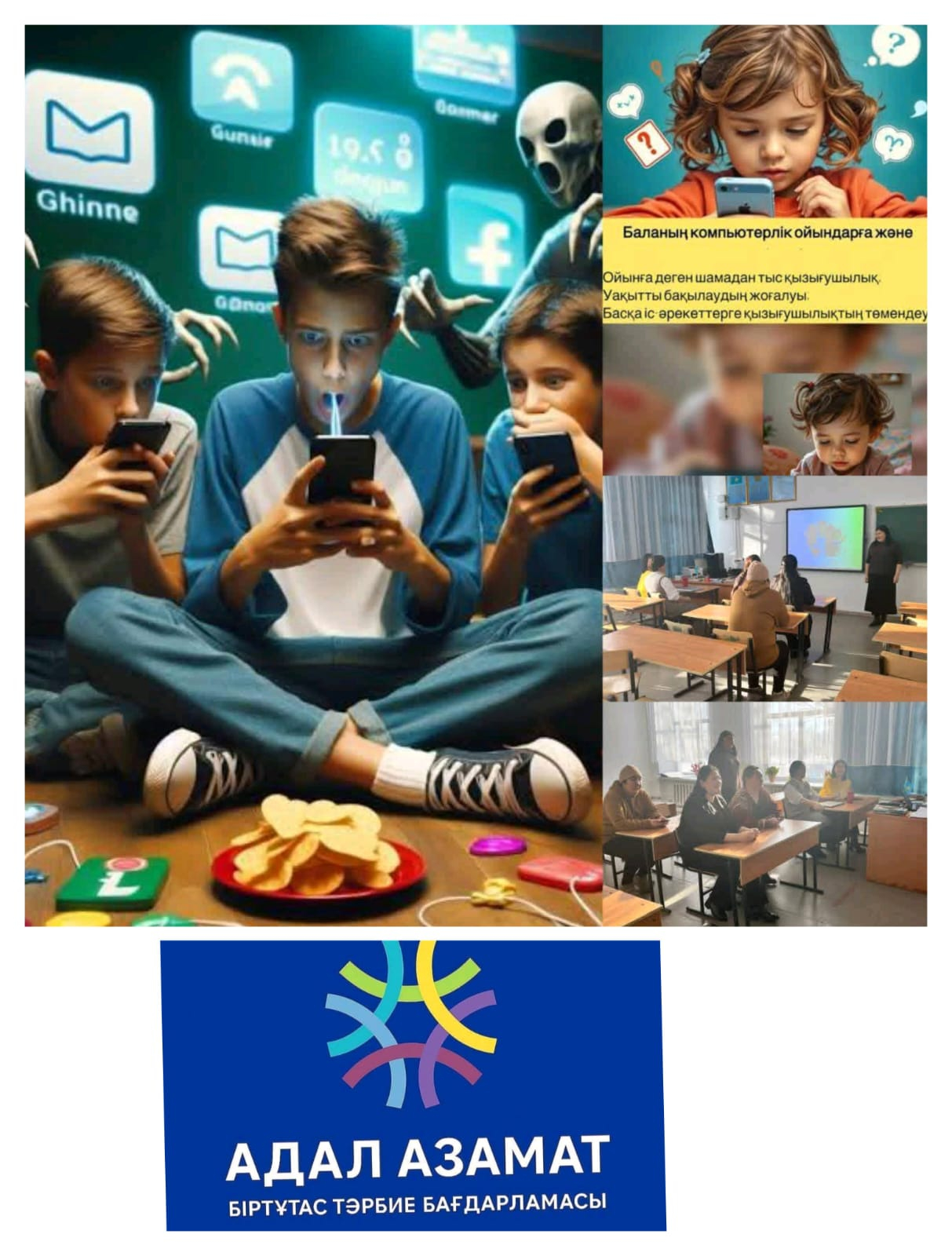 «Балалардың компьютерлік ойындарға тәуелділігін қалай жеңуге болады» тақырыбы талқыланды.